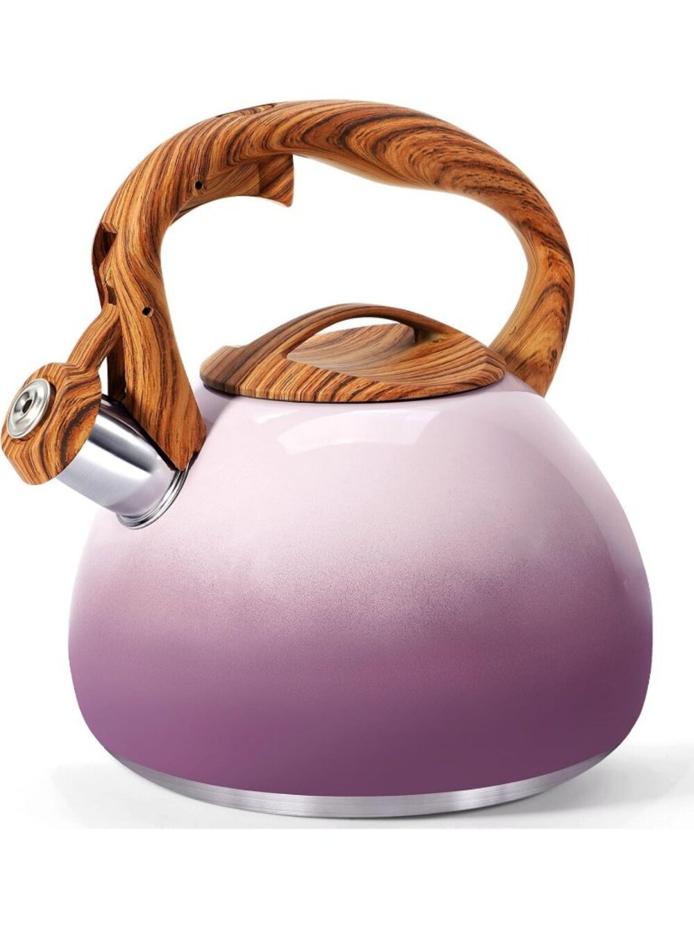 GGC 3.1QT Purple Stainless Steel Whistling Tea Kettles For Kitchen Stove Top